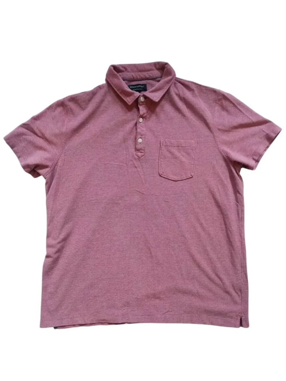 Banana Republic Mens Red Short Sleeve Polo Shirt XL 100% Cotton